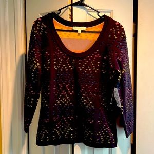 Fun knit Etcetera shirt to dress up or down!